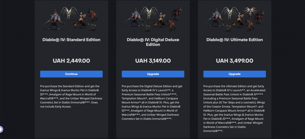 Ціна на Diablo 4